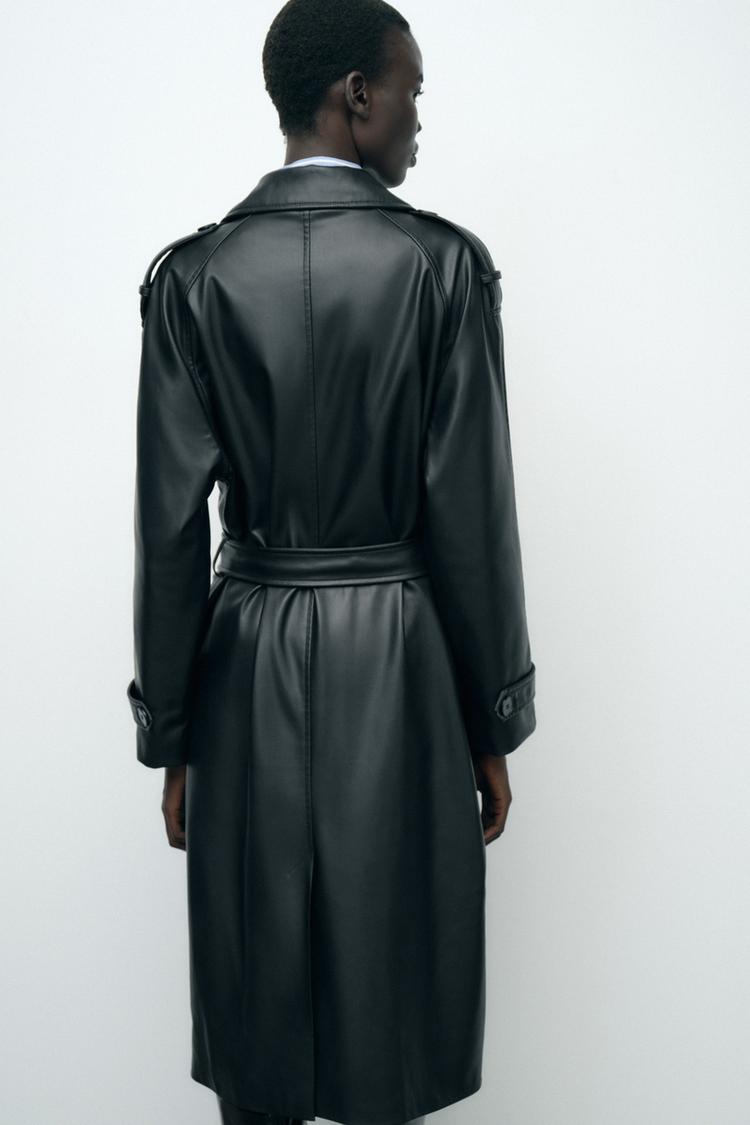 LEATHER  TRENCH COAT