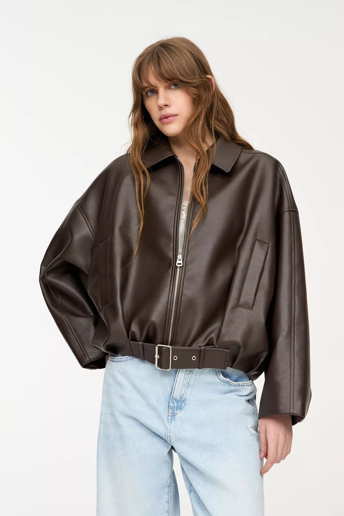 LEATHER BOMBER JACKET