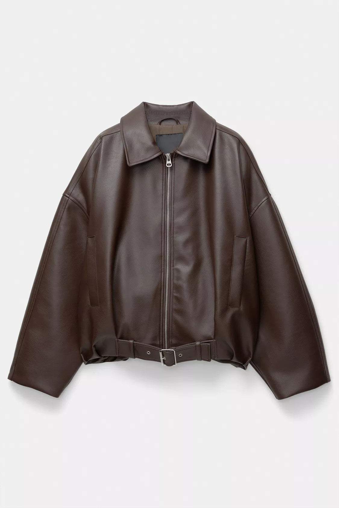 LEATHER BOMBER JACKET