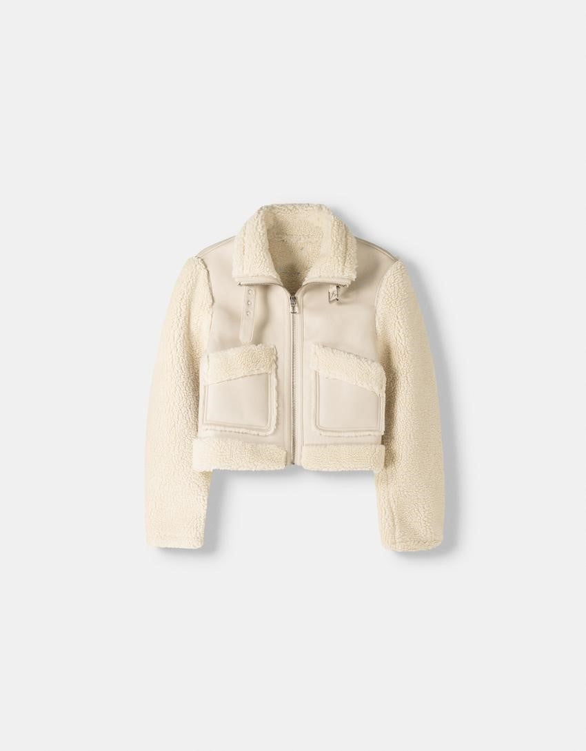 TEDDY-LINED REVERSIBLE JACKET