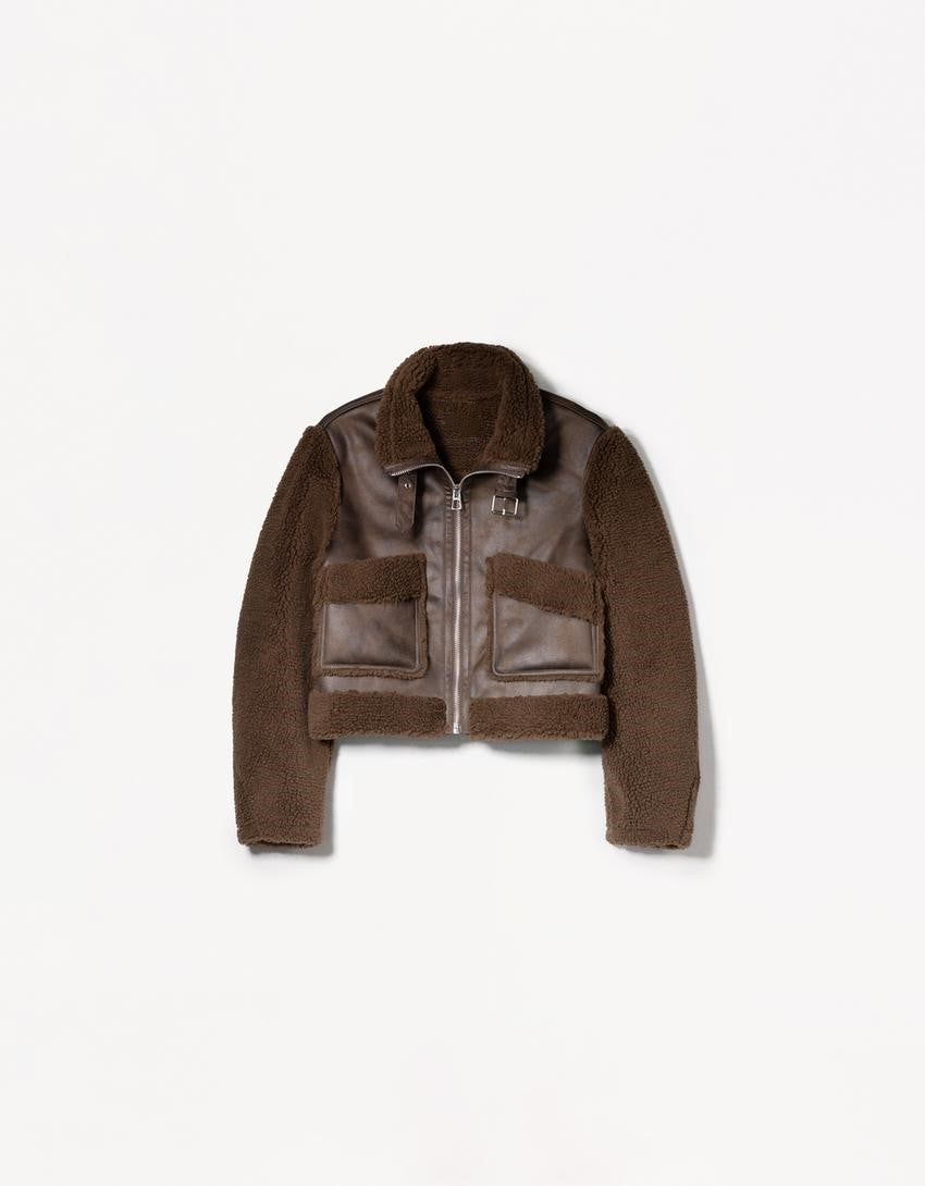 TEDDY-LINED REVERSIBLE JACKET