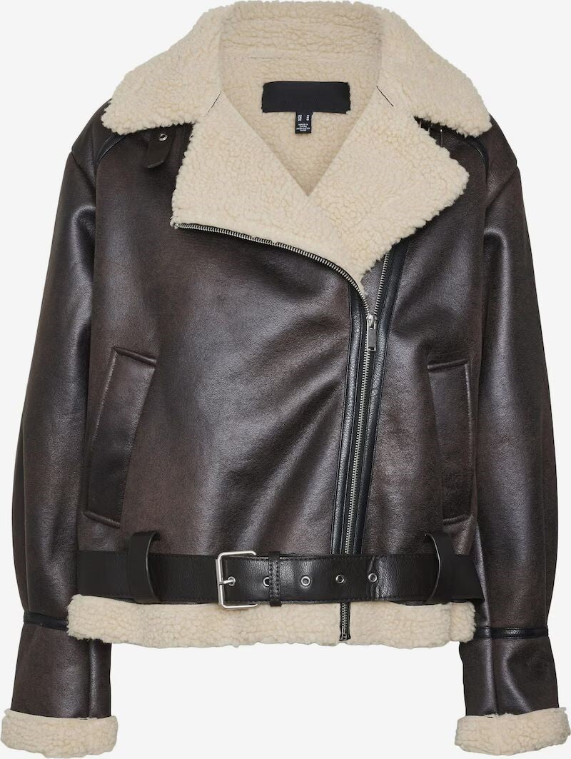 LEATHER TEDDY JACKET