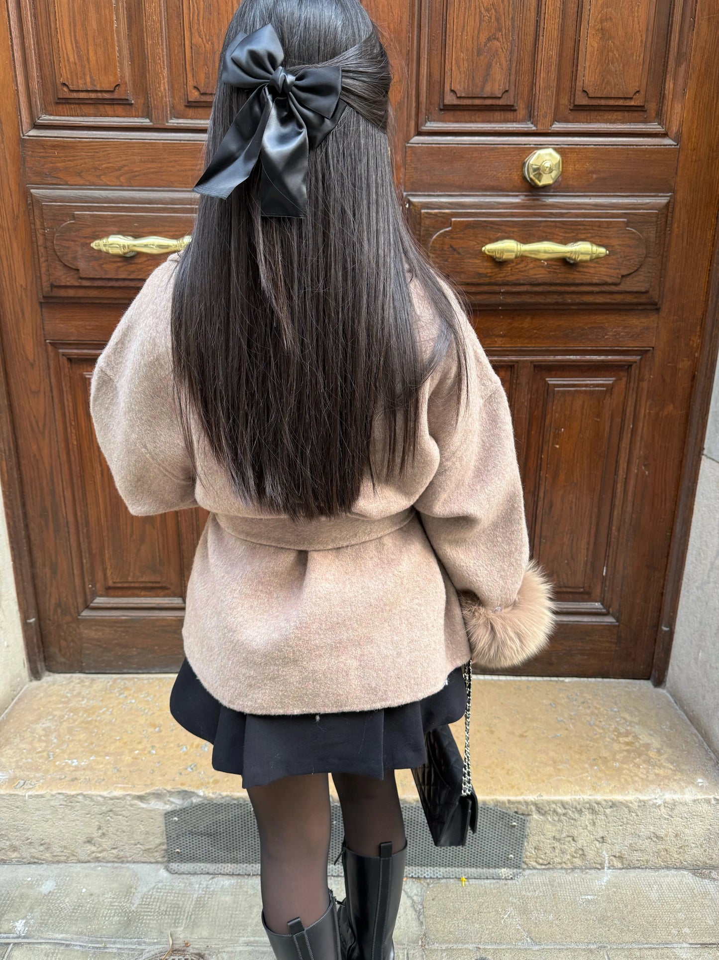 FUR CUFF COAT