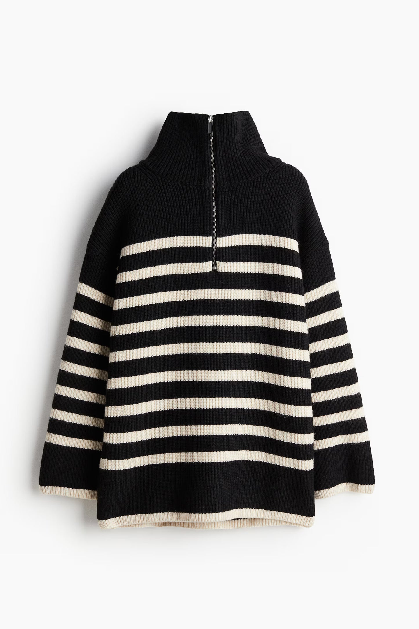 RIBBED ZIP SWEATER